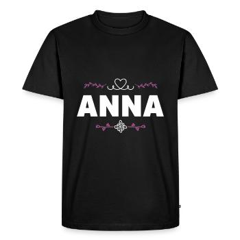 Anna - T-shirt Premium bio Homme - noir - Devant - Nico (187cm)
