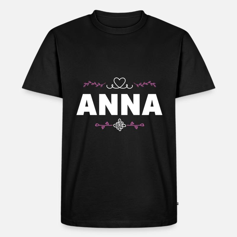Anna - Männer Premium Bio T-Shirt - Schwarz
