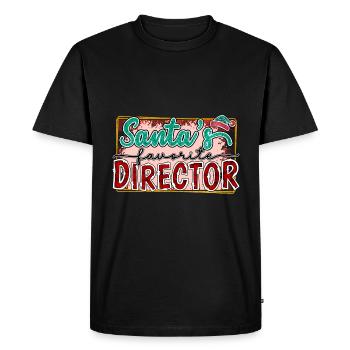 Le réalisateur préféré du Père Noël - T-shirt Premium bio Homme - noir - Devant - Nico (187cm)