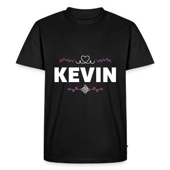 Kevin - T-shirt Premium bio Homme - noir - Devant - Nico (187cm)