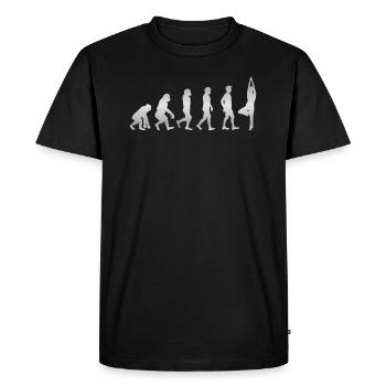 Human evolution - DANCING - Men's Premium Organic T-Shirt - black - Front - Nico (187cm)