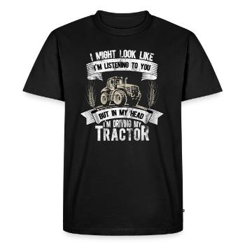 Bauer tracteur fermier - T-shirt Premium bio Homme - noir - Devant - Nico (187cm)