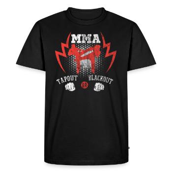 MMA Tapout ou Blackout - T-shirt Premium bio Homme - noir - Devant - Nico (187cm)