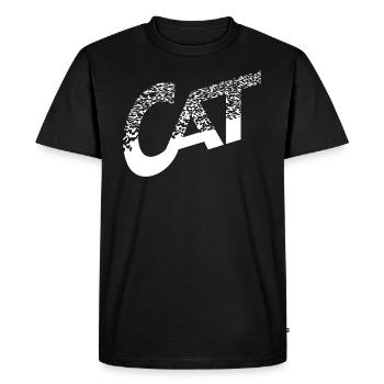 CAT - Men's Premium Organic T-Shirt - black - Front - Nico (187cm)
