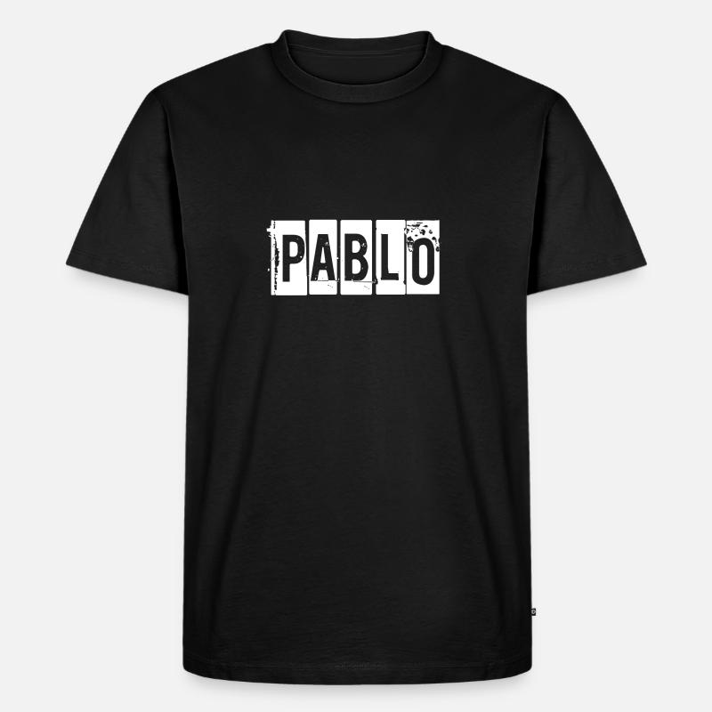 Pablo - Männer Premium Bio T-Shirt - Schwarz