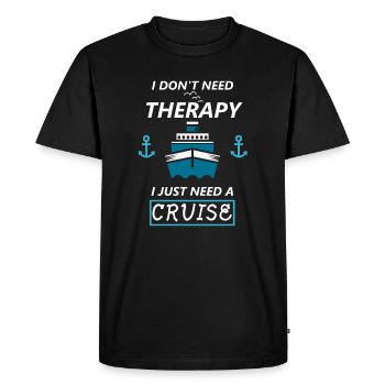 Croisière bateau de croisière thérapie disant drôle - T-shirt Premium bio Homme - noir - Devant - Nico (187cm)