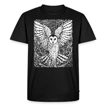 chouette - T-shirt Premium bio Homme - noir - Devant - Nico (187cm)