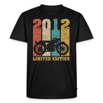 Vintage Moto 2012 Rétro Cadeau D'anniversaire - T-shirt Premium bio Homme - noir - Devant - Nico (187cm)