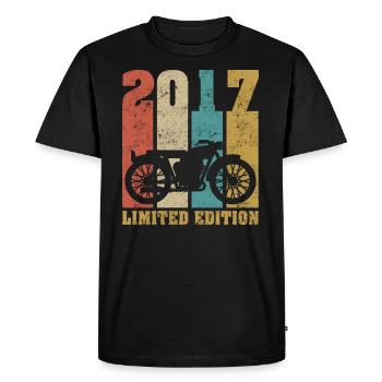 Vintage Moto 2017 Rétro Cadeau D'anniversaire - T-shirt Premium bio Homme - noir - Devant - Nico (187cm)
