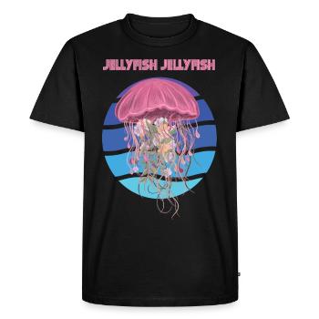 Jellyfish Ocean Underwater Marine Fish Diving - Men's Premium Organic T-Shirt - black - Front - Nico (187cm)