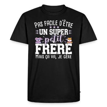 Petit Frère Koala Rox Cadeau Bébé Garçon Famille - T-shirt Premium bio Homme - noir - Devant - Nico (187cm)