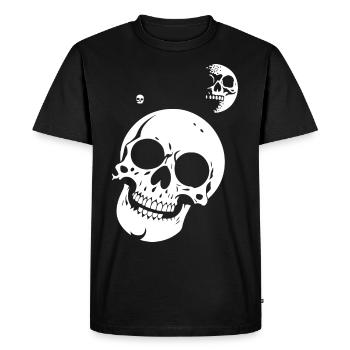 Horreur Crâne Crâne Art Crâne Gothique Heavy Metal - T-shirt Premium bio Homme - noir - Devant - Nico (187cm)