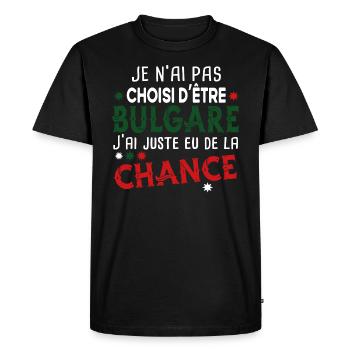 Bulgare Bulgarie Europe Cadeau Pays Humour - T-shirt Premium bio Homme - noir - Devant - Nico (187cm)