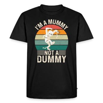 Je suis une momie, pas un mannequin - Funny Mummy - T-shirt Premium bio Homme - noir - Devant - Nico (187cm)