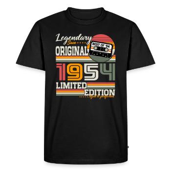 Legendary Since 1954 Vintage Birthday Gift - Men's Premium Organic T-Shirt - black - Front - Nico (187cm)
