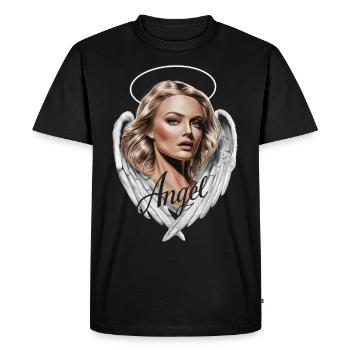 Femme Ange - T-shirt Premium bio Homme - noir - Devant - Nico (187cm)