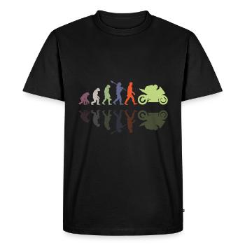 Moto Evolution Vintage Shadow Biker - T-shirt Premium bio Homme - noir - Devant - Nico (187cm)