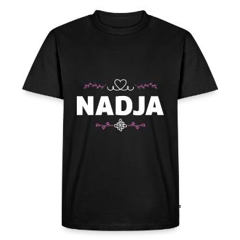 Nadja - Men's Premium Organic T-Shirt - black - Front - Nico (187cm)