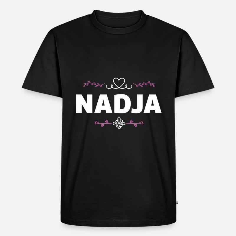Nadja - Männer Premium Bio T-Shirt - Schwarz