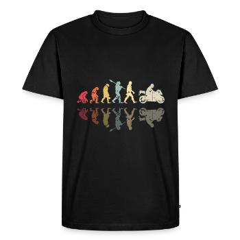 Moto Evolution Vintage Superbike Biker - T-shirt Premium bio Homme - noir - Devant - Nico (187cm)