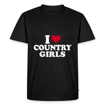 J’aime les filles de la campagne - T-shirt Premium bio Homme - noir - Devant - Nico (187cm)