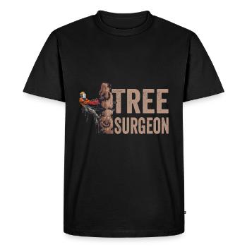 Woodworking Tree Surgeon Lumberjack - Men's Premium Organic T-Shirt - black - Front - Nico (187cm)