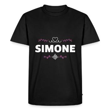 Simone - Men's Premium Organic T-Shirt - black - Front - Nico (187cm)