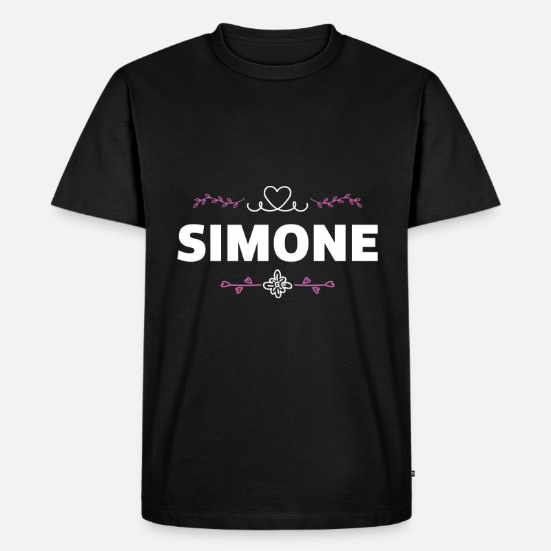 Simone - Männer Premium Bio T-Shirt - Schwarz
