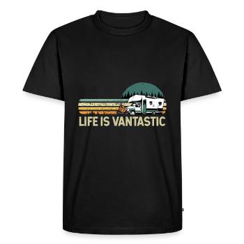 Motorhome RV Camping Life Is - T-shirt Premium bio Homme - noir - Devant - Nico (187cm)