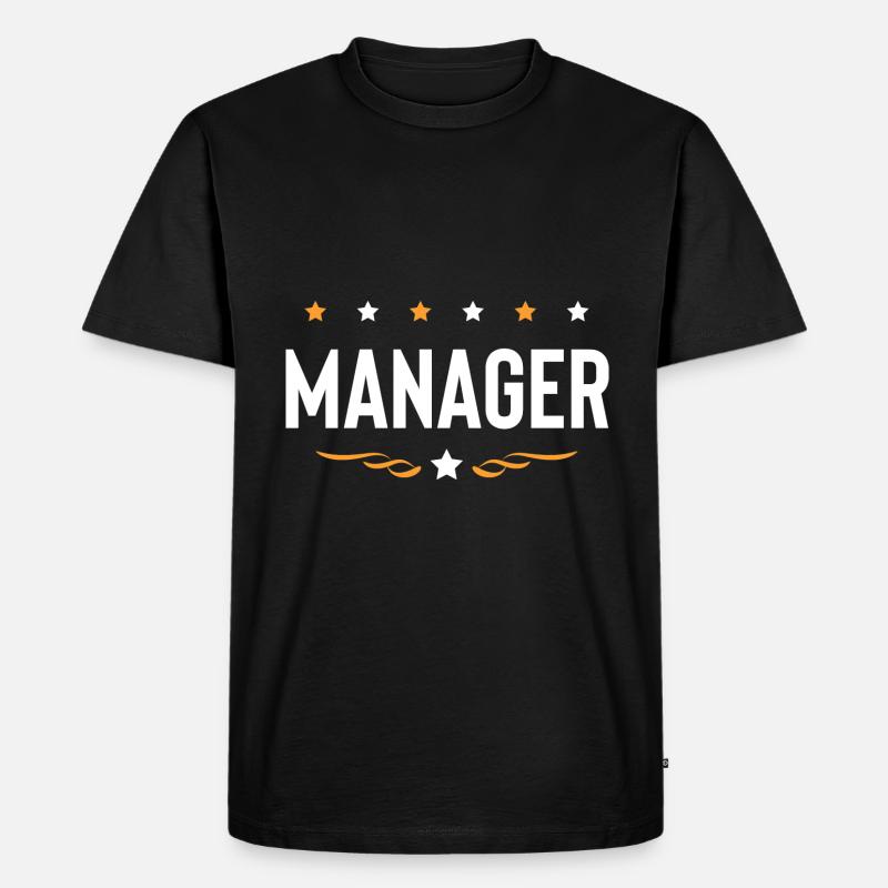 Manager Beruf - Männer Premium Bio T-Shirt - Schwarz