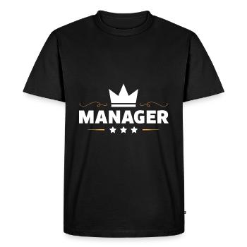 Métier de manager - T-shirt Premium bio Homme - noir - Devant - Nico (187cm)