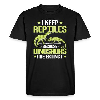 Reptiles Reptiles Serpents Lézard Terrarium - T-shirt Premium bio Homme - noir - Devant - Nico (187cm)