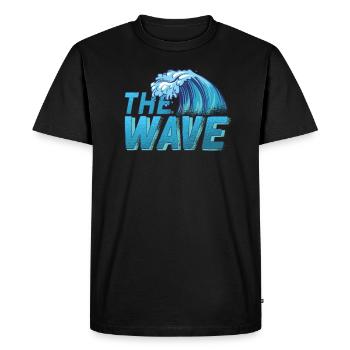 La grande vague Kanagawa Japon - T-shirt Premium bio Homme - noir - Devant - Nico (187cm)