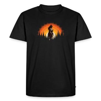 Sakura cliente culturelle samouraï du Japon - T-shirt Premium bio Homme - noir - Devant - Nico (187cm)