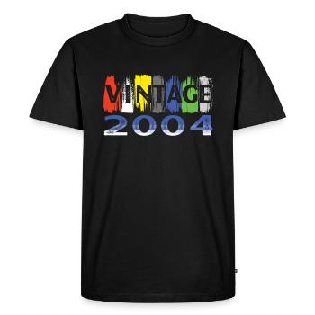 Fantastic Since 2004 Retro 18th Bitrthday - Men's Premium Organic T-Shirt - black - Front - Nico (187cm)