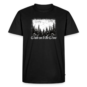 Take me to the tree forest and nature - Men's Premium Organic T-Shirt - black - Front - Nico (187cm)