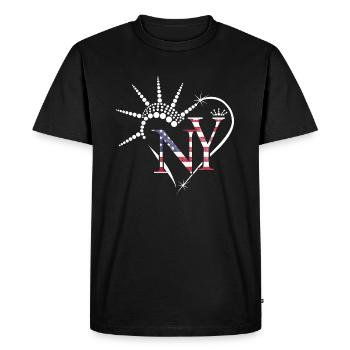 J’adore New York USA Gift Heart - T-shirt Premium bio Homme - noir - Devant - Nico (187cm)