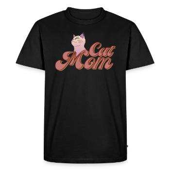 Life is better with Cats Cat Mom - Men's Premium Organic T-Shirt - black - Front - Nico (187cm)