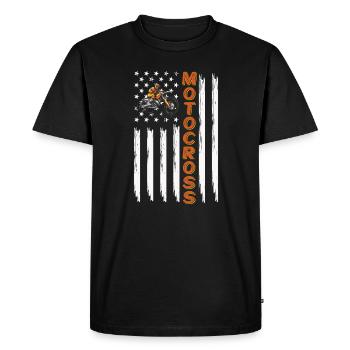Descente VTT Moto Cross - T-shirt Premium bio Homme - noir - Devant - Nico (187cm)