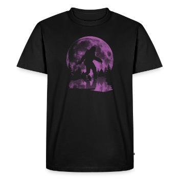 Moon et Bigfoot pour les amoureux des monstres - T-shirt Premium bio Homme - noir - Devant - Nico (187cm)