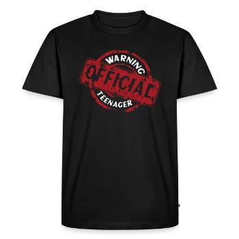 Une écriture cool qui avertit les adolescents officiels - T-shirt Premium bio Homme - noir - Devant - Nico (187cm)