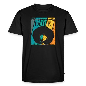 Reine Femme forte et non excusée - T-shirt Premium bio Homme - noir - Devant - Nico (187cm)