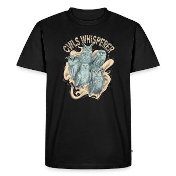 Libérez votre hibou chuchoteur intérieur - T-shirt Premium bio Homme - noir - Devant - Nico (187cm)
