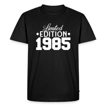Vintage 1985 Retro Bitrthday Limited Edition - Men's Premium Organic T-Shirt - black - Front - Nico (187cm)