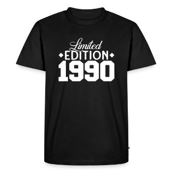 Vintage 1990 Retro Bitrthday Limited Edition - Men's Premium Organic T-Shirt - black - Front - Nico (187cm)