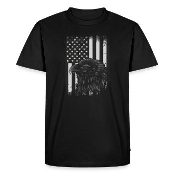 U.S. flag American Power July 4 - Men's Premium Organic T-Shirt - black - Front - Nico (187cm)
