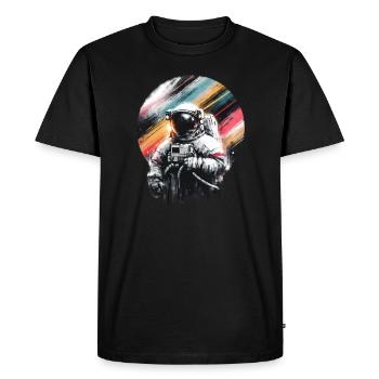 Reach for the stars with our - Men's Premium Organic T-Shirt - black - Front - Nico (187cm)