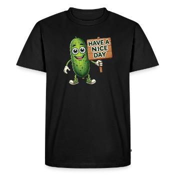 Have A Nice Day - Men's Premium Organic T-Shirt - black - Front - Nico (187cm)