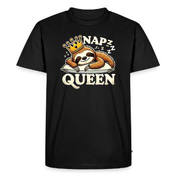 Relax with our Nap Queen Sloth - Men's Premium Organic T-Shirt - black - Front - Nico (187cm)