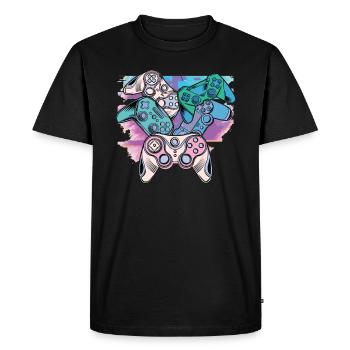 Play Controller Gaming Controller needed a - Men's Premium Organic T-Shirt - black - Front - Nico (187cm)